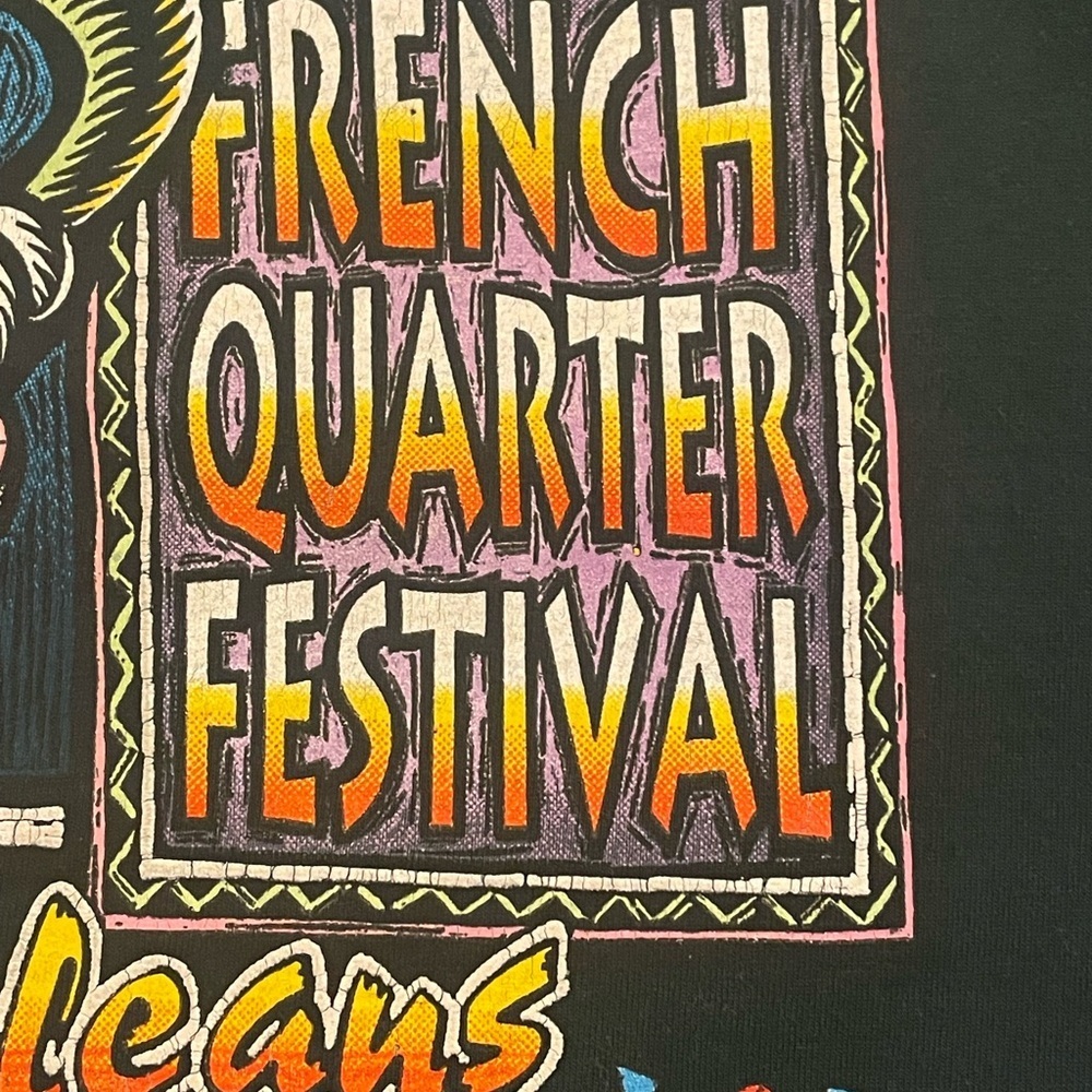 French Quarter Fest 1993 Vintage T-shirt. Size L. Single stitch. Pre-owned. - Picture 3 of 11
